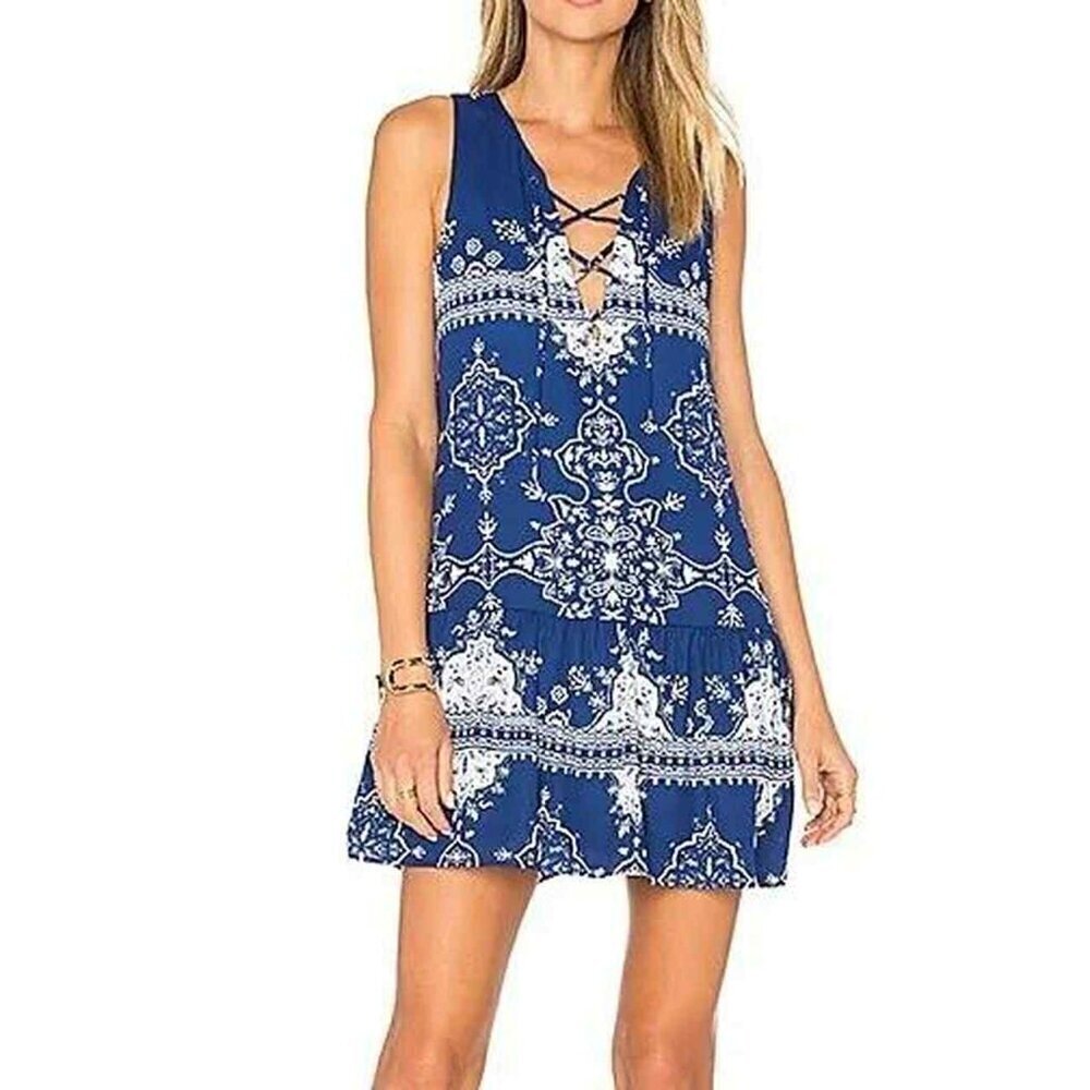 Lovers + Friends Size Small Dress Sleeveless Boho Mini